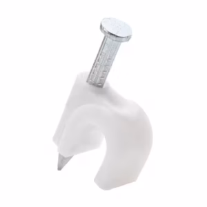 3MM CABLE CLIP ROUND WHITE