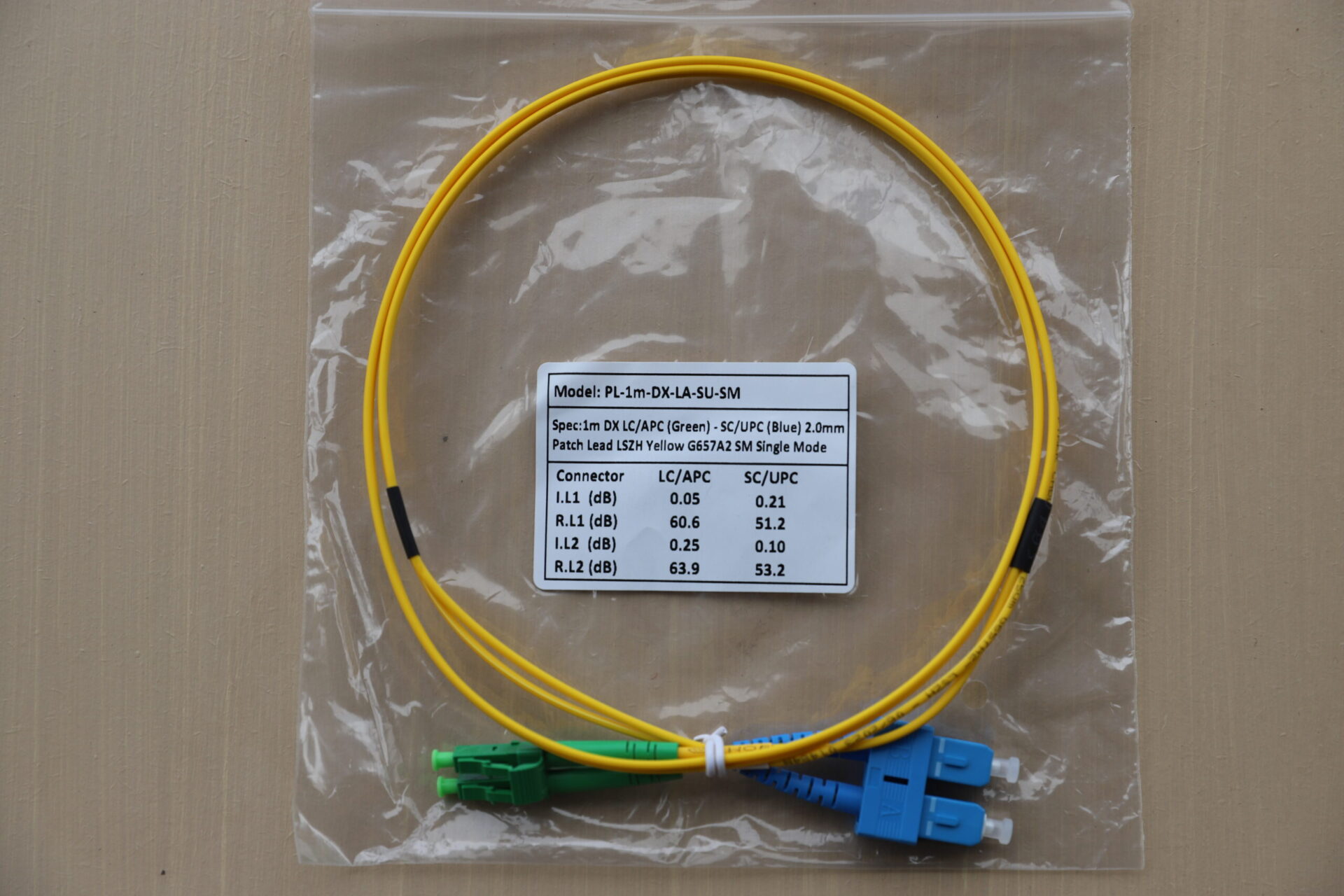 2M LC/APC-SC/UPC DX SM PATCHLEAD
