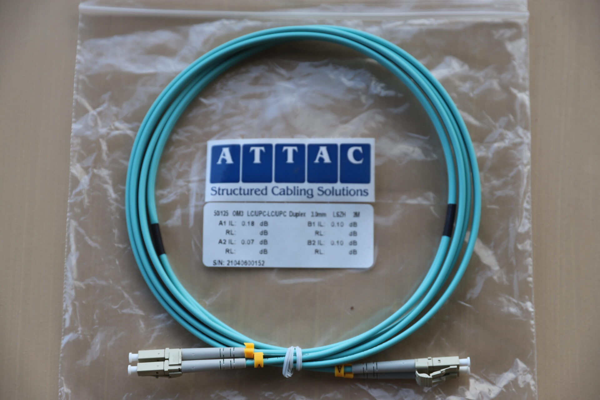 1M LC-LC DX OM3 PATCHLEAD