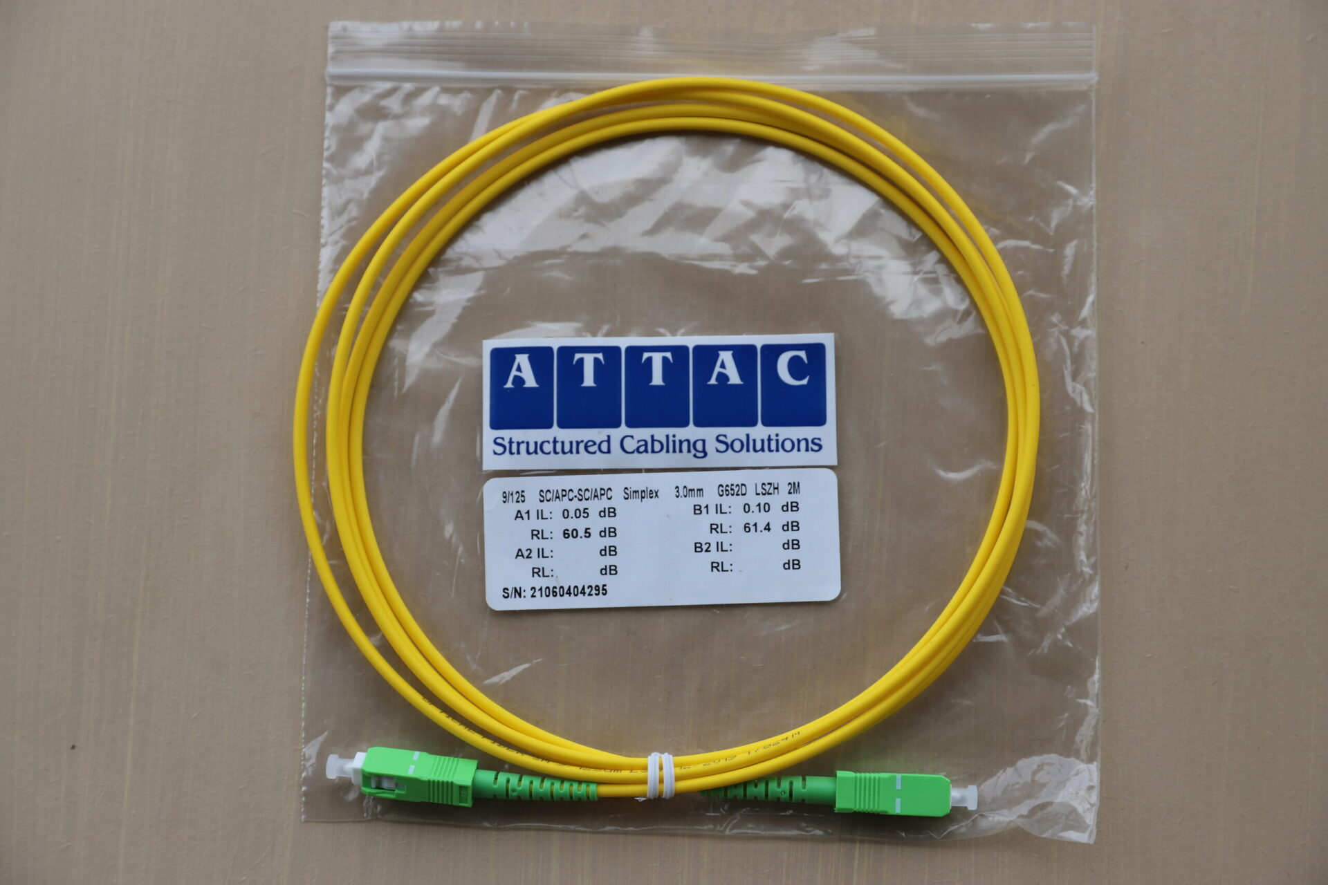1M SC/APC SX SM PATCHLEAD ATTAC
