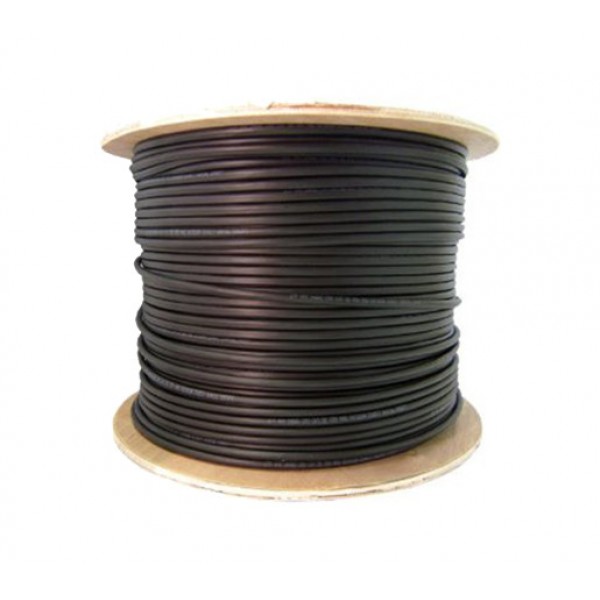 CAT6 outdoor FTP cable with black UV-resistant jacket, sold per meter