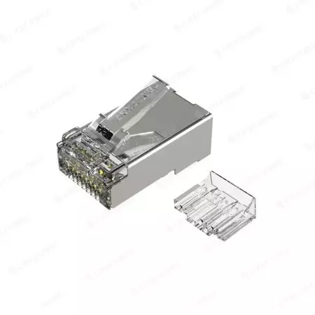 cat6a stp rj45 connector for 10 gigabit shielded ethernet